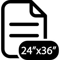 rozmiary drukowania na papierze 24 na 36 cali ikona