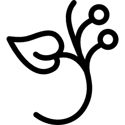blattumriss mit kreisknospen icon