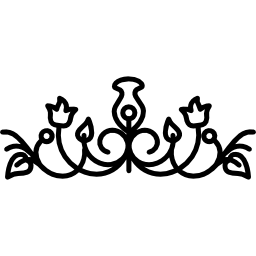 Flower bells with vines design icon