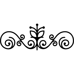 Floral curves and swirls design icon