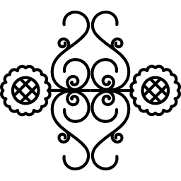 꽃 덩굴 거울 효과 디자인 icon