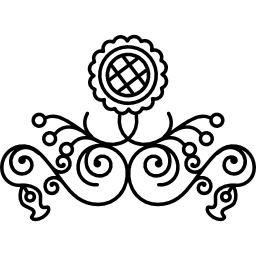 Flower design with multiple vines icon