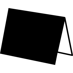 Folded card black and white icon