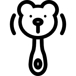 Bear rattle outline icon