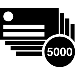 5000 Business cards icon