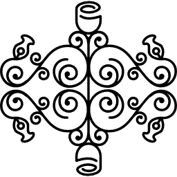 bloemen complex ontwerp met symmetrie icoon