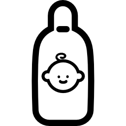 butelka dla niemowląt z twarzą dziecka ikona