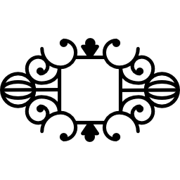 disegno floreale simmetrico icona