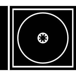 Футляр для музыкального диска с белыми контурами иконка