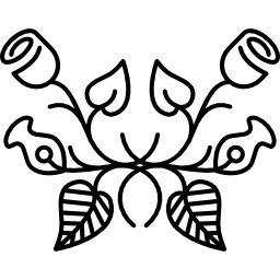 꽃 디자인 장미 변형 거울 효과 icon