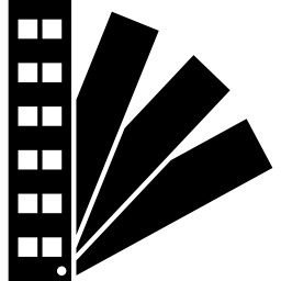 Long cards diagonally arranged icon