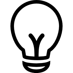 Light bulb outline icon