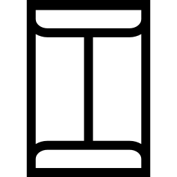Long rectangular envelope outline icon