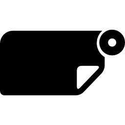 gefaltete papiersilhouette mit kreisförmigem dickem umriss icon