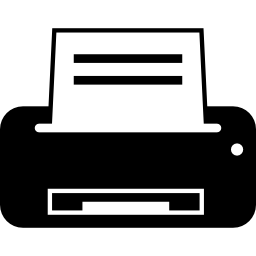 Вариант принтера с бумажной печатью иконка