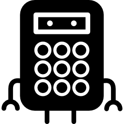 Calculator variant with hands and feet icon