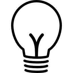 Light bulb variant outline icon