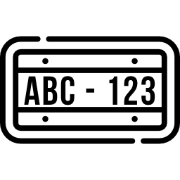 License plate icon