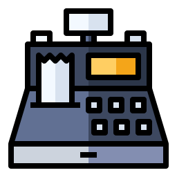 Cashier machine icon