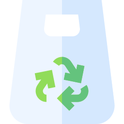 sac en plastique recyclé Icône