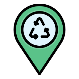Recycling center icon