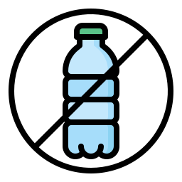 No plastic bottles icon