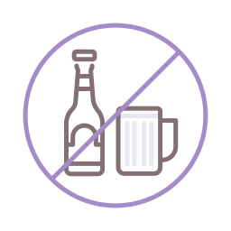 prohibición de alcohol icono