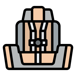 asiento de coche de bebé icono