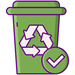 contenedor de reciclaje icono