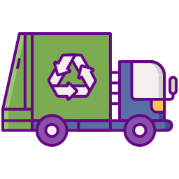 Recycling truck icon