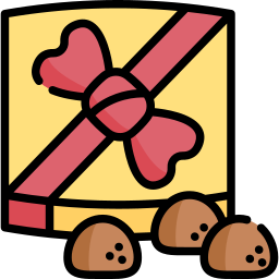 caja de chocolate icono