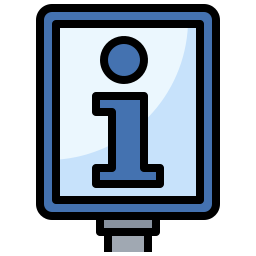 señal de información icono