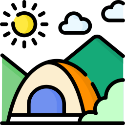 Camping tent icon