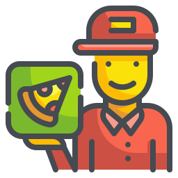 Delivery man icon