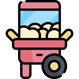 carro de palomitas de maíz icono