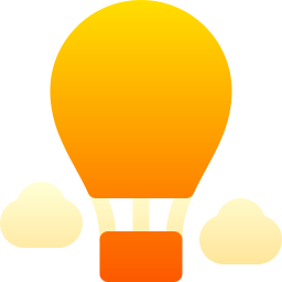 Hot air balloon icon