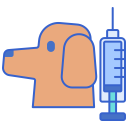 vaccinatie bij dieren icoon