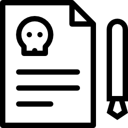certyfikat śmierci ikona