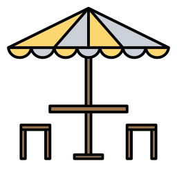 tavolo da esterno icona
