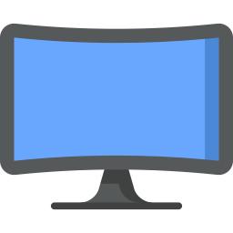 곡선 tv icon