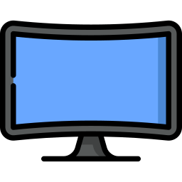 곡선 tv icon