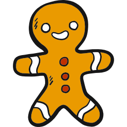 Gingerbread man icon