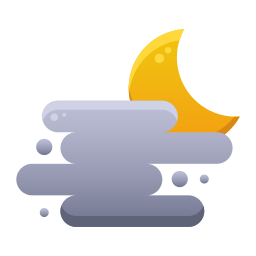 Foggy night icon