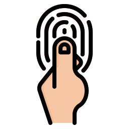 Fingerprint scan icon