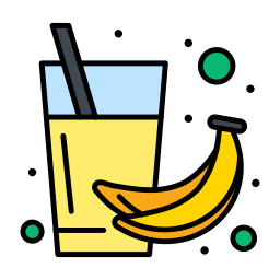 suco de banana Ícone