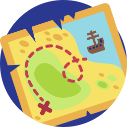 Treasure map icon