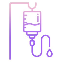 Intravenous saline drip icon