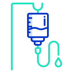 Intravenous saline drip icon