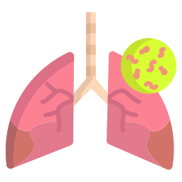 pulmones infectados icono