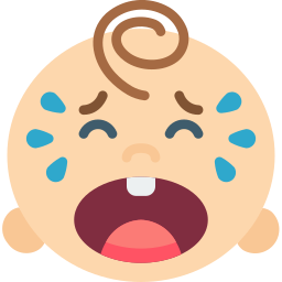 Crying baby icon